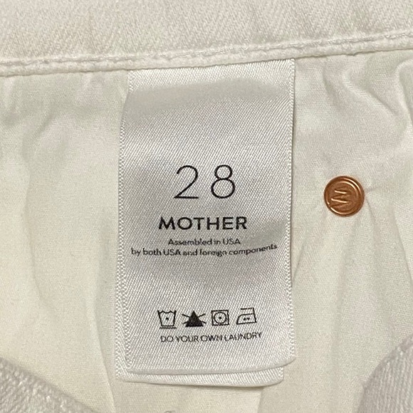 Mother Tunnel Vision Cuff Fray Shorts Totally Innocent High Waisted Size 28 - Picture 3 of 8